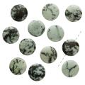 White Turquoise Jasper Round Disc Coin Beads 15mm (Set of 10)