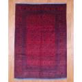 Afghan Hand-knotted Khal Mohammadi Red/ Black Wool Rug (6'7 x 9'6)