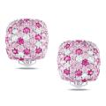 Sterling Silver 4ct TGW Pink and White Sapphire Earrings