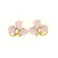 Mason Kay Lavendar Jadeite Jade Leaf Earrings