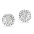 14k White Gold 1 4/5 ct TDW Diamond Stud Earrings (F-G, I1-I2)