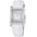 Baume & Mercier Women's 'Hampton' White Leather Strap Watch