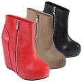 Hailey Jeans Co Women's 'Spring-01' Zippered Platform Wedges