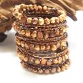 Mystique Brown Freshwater Dyed Pearl Wrap-Around Bracelet (Thailand)