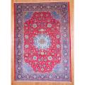 Persian Hand-knotted Mahal Red/ Navy Wool Rug (7'7 x 10'7)