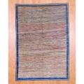 Afghan Hand-knotted Vegetable Dye Blue/ Ivory Wool Rug (4'11 x 7')