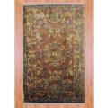 Indo Hand-knotted Tibetan Brown/ Beige Wool Rug (5' x 7'11)