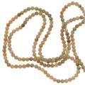 Autumn Green Orange Jasper 2-2.5mm Round Beads