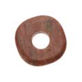 Red Brecciated Jasper Square Donut Focal Pendant Bead