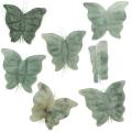 Sage Green Jasper Gemstone Butterfly Beads 16 x 21mm (Set of 10)