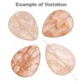 Gemstone Blood Quartz 25 x 32mm Teardrop Focal Beads (Set of 2)