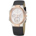 Philip Stein Women's 'Signature' Black Satin Strap Chronograph Watch