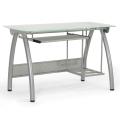 Tamm Silver Modern Computer Desk with CPU Stand