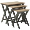 York Walnut Finish Top Nesting Tables (Set of 3)