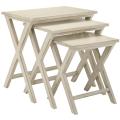 Sete Antiqued Grey Nesting Tables (Set of 3)