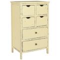 Sete Antiqued Cream 6-drawer Chest