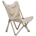 Butterfly Beige Linen Folding Chair