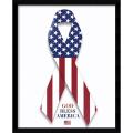 'U.S. Flag and Ribbon' Framed Art Print