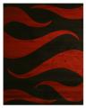 Tango Black/ Red Rug (5'3 x 7'7)
