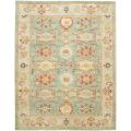 Handmade Treasures Light Blue/ Ivory Wool Rug (12' x 18')