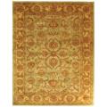 Handmade Heritage Kermansha Green/ Gold Wool Rug (11' x 17')