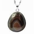De Buman Sterling Silver Agate Necklace