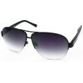 Kenneth Cole New York 'KC 6083' Black Metal Aviator Sunglasses