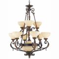 Venus11-light English Bronze Chandelier