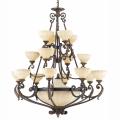 Venus 20-light English Bronze Chandelier