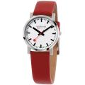 Mondaine Women's 'Simply Elegant' Stainless Steel Red Leather Watch