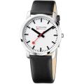 Mondaine Men's 'Simply Elegant' Stainless Steel White Dial Watch