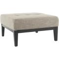 Fulton Grey Viscose Square Ottoman