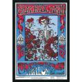 Family Dog Grateful Dead 'Skeleton and Roses' Gel-textured Art Print