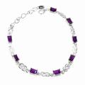 De Buman Sterling Silver Amethyst Bracelet