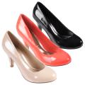 Journee Collection Women's 'Mavis-5' Round Toe Patent Pumps