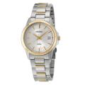 Seiko Men's Bracelet Silver Dial Yellow Gold Plated Watch