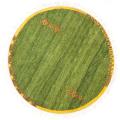 Hand-knotted Gabeh Heritage Green Wool Rug (5' Round)