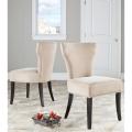 Matty Wheat Polyester Nailhead Dining Chairs (Set of 2)