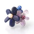 Blue-Purple Floral Glow Lapis Ring (Thailand)