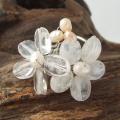 White Floral Glow Clear Quartz Ring (Thailand)