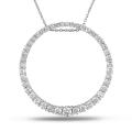 14k White Gold 1ct TDW Diamond Circle Necklace (G-H, I1-I2)