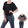 Journee Collection Women's Sequined Kaftan Sleeve Top