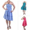Journee Collection Women's Smocked Knee Length Crinkle Dress