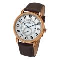 Stuhrling Original Men's Eternity Swiss Quartz Brown Leather Strap Watch