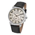 Stuhrling Original Men's Eternity Swiss Quartz Black Leather Strap Watch