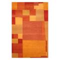 Indo Hand-knotted Tibetan Gold/ Red Wool Rug (3'7 x 5'6)