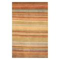 Indo Hand-knotted Tibetan Beige/ Light Blue Wool Rug (3'7 x 5'6)
