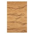 Indo Hand-knotted Tibetan Beige/ Brown Wool Rug (3'7 x 5'6)