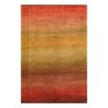 Indo Hand-knotted Tibetan Green/ Light Green Wool Rug (3'7 x 5'6)