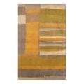 Indo Hand-knotted Tibetan Light Green/ Light Blue Wool Rug (3'7 x 5'6)